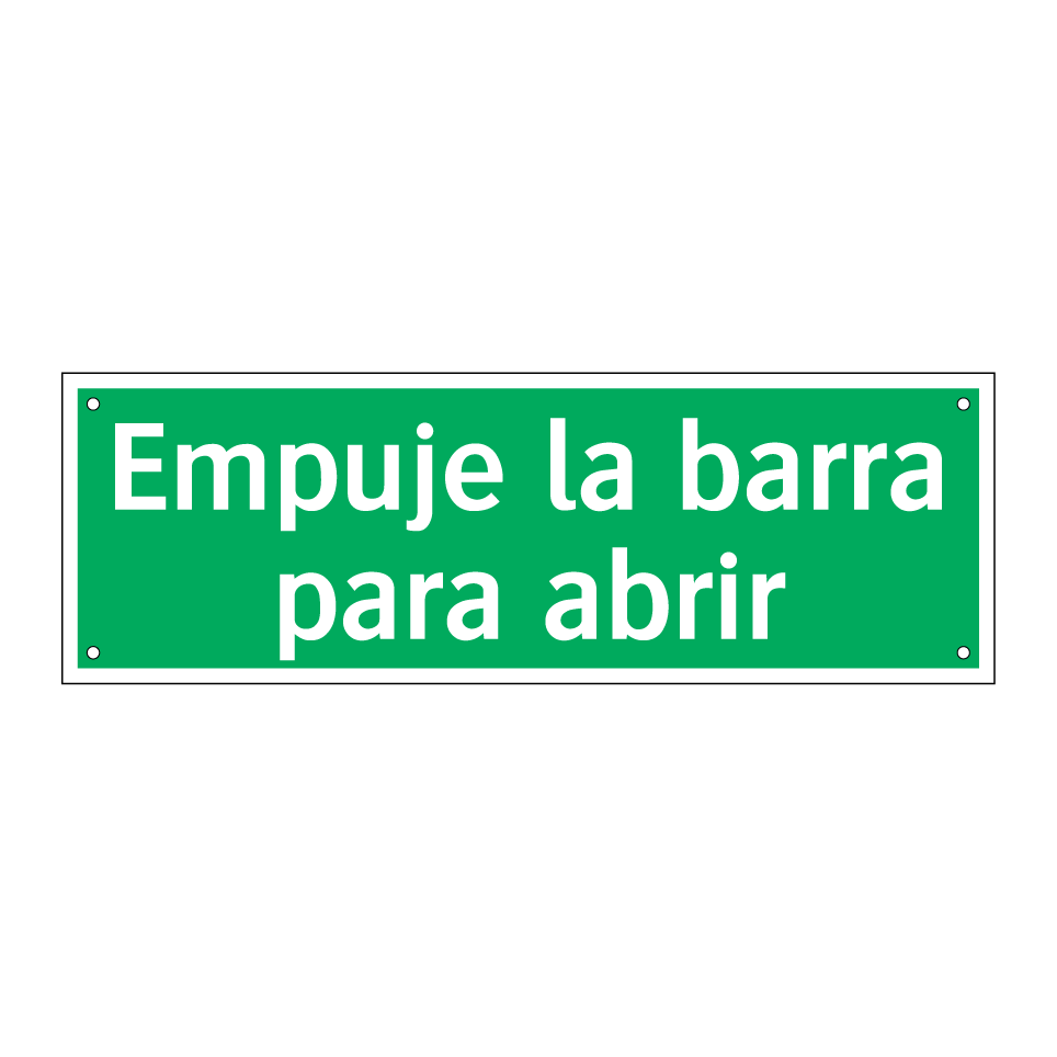 Empuje la barra para abrir
