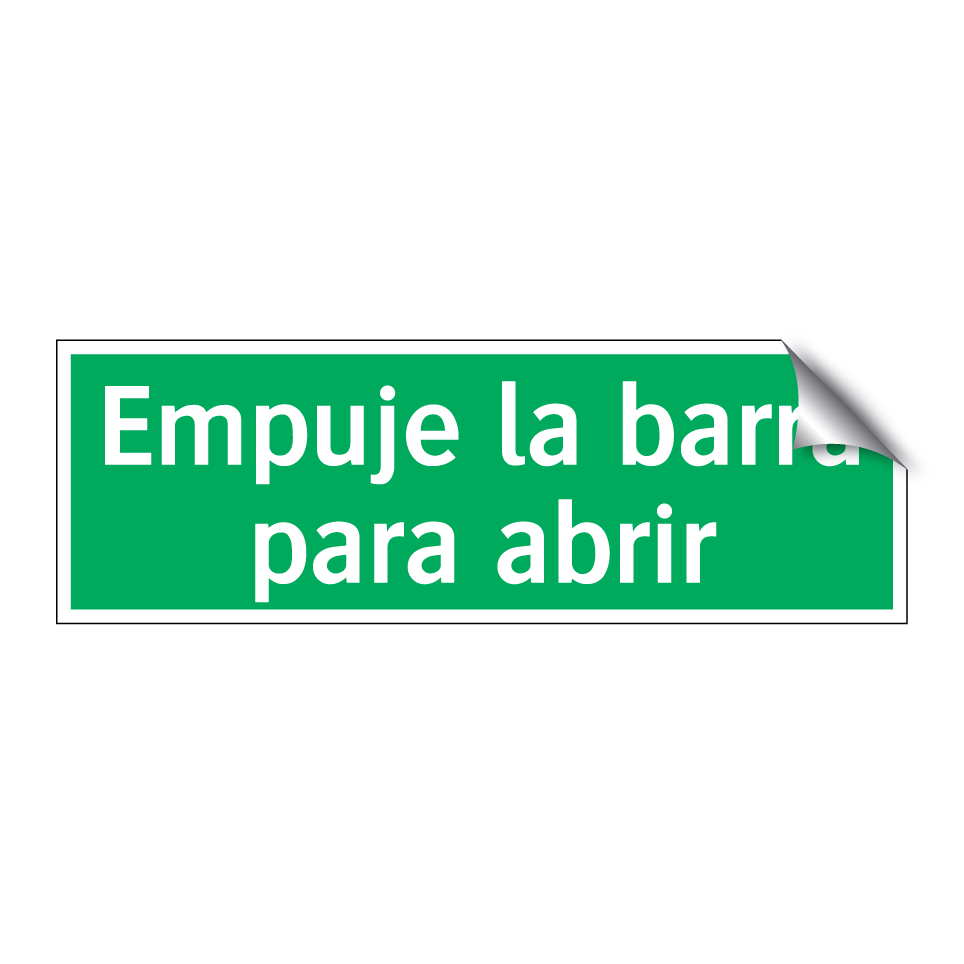 Empuje la barra para abrir