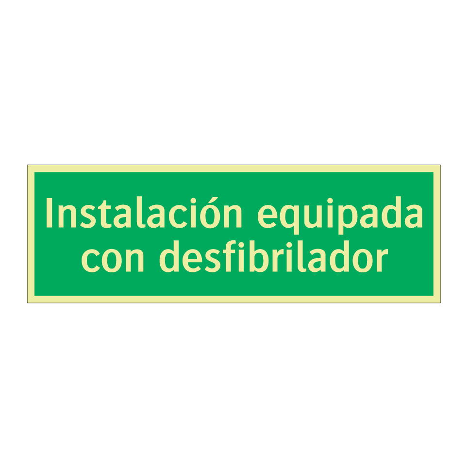 Instalación equipada con desfibrilador
