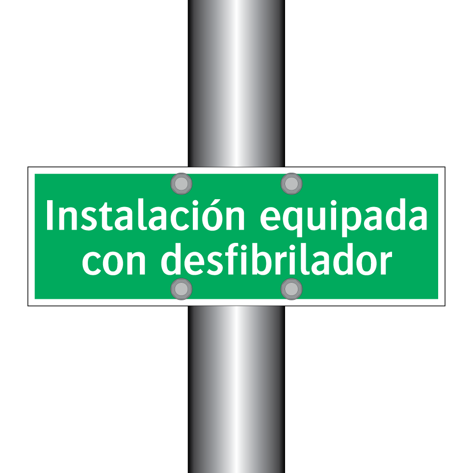 Instalación equipada con desfibrilador