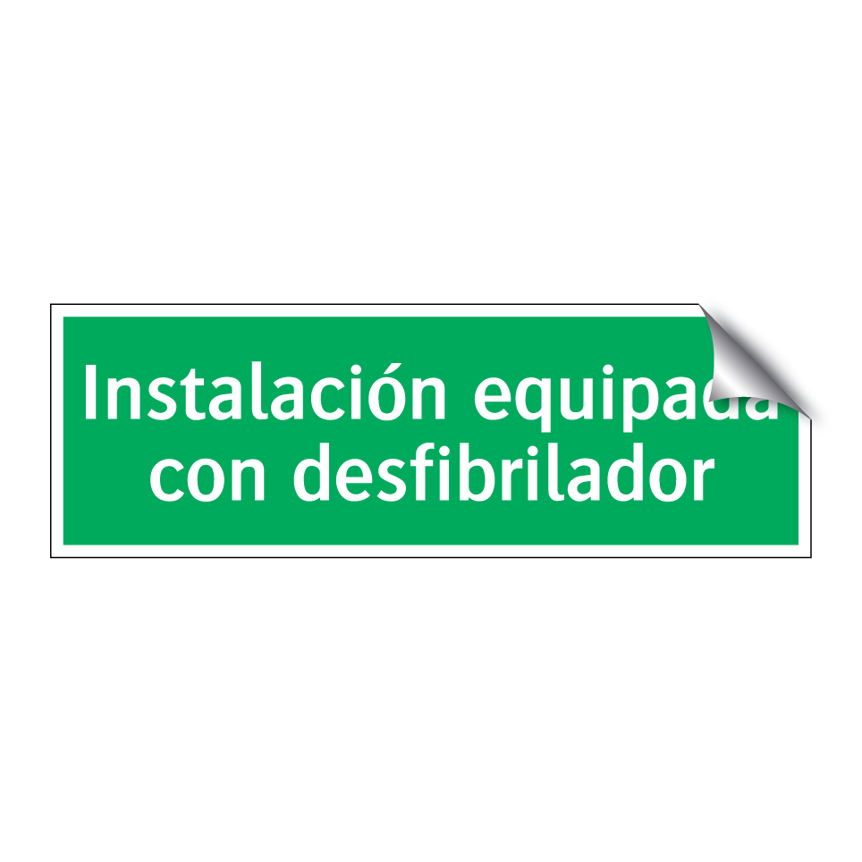Instalación equipada con desfibrilador