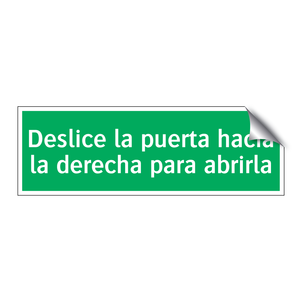 Deslice la puerta hacia la derecha para abrirla