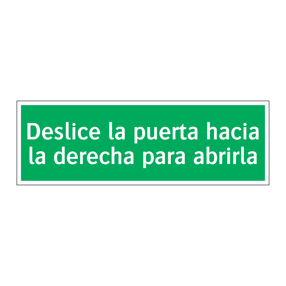 Deslice la puerta hacia la derecha para abrirla