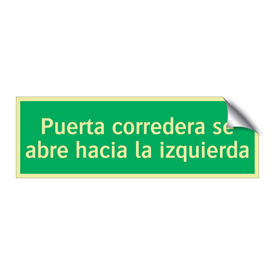 Puerta corredera se abre hacia la izquierda