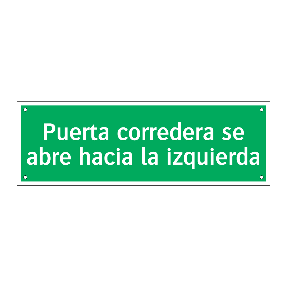 Puerta corredera se abre hacia la izquierda