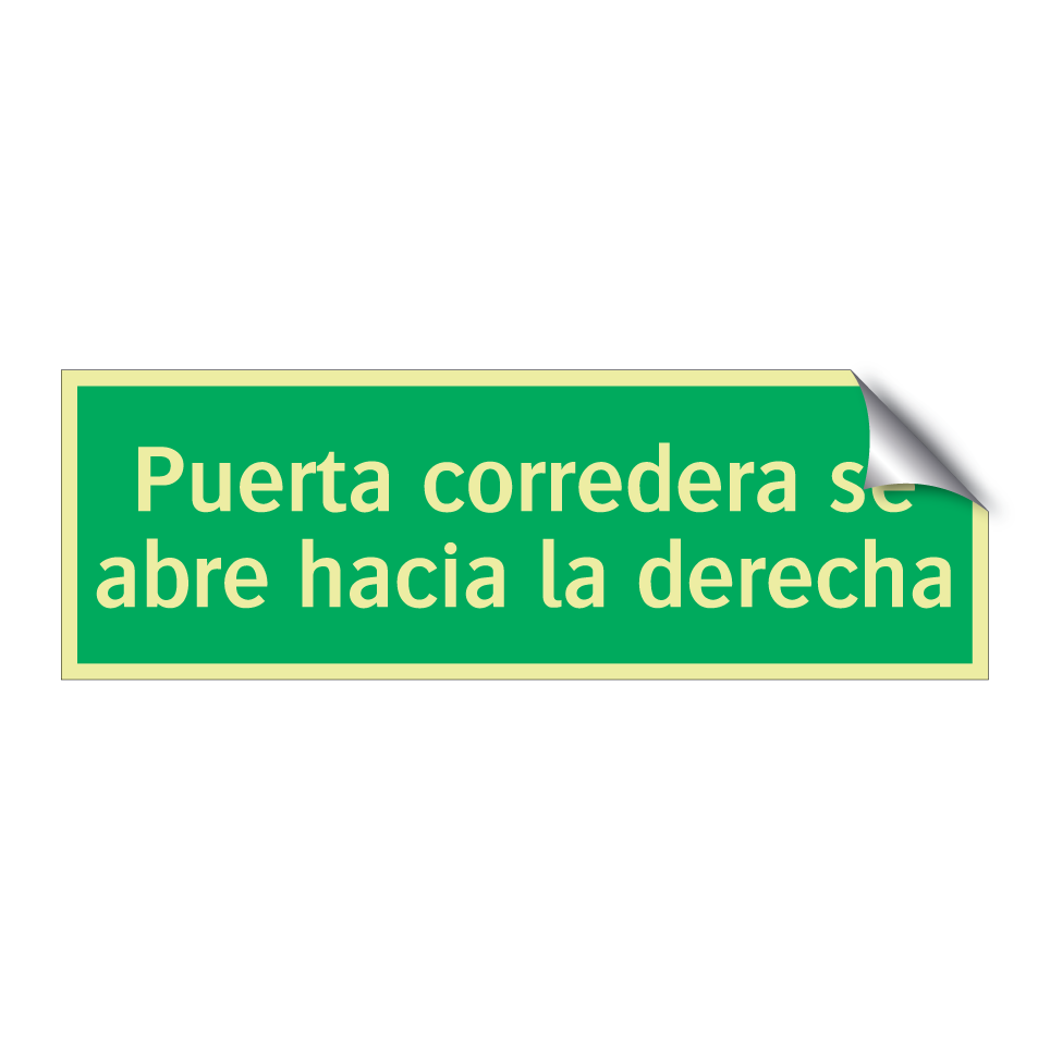 Puerta corredera se abre hacia la derecha