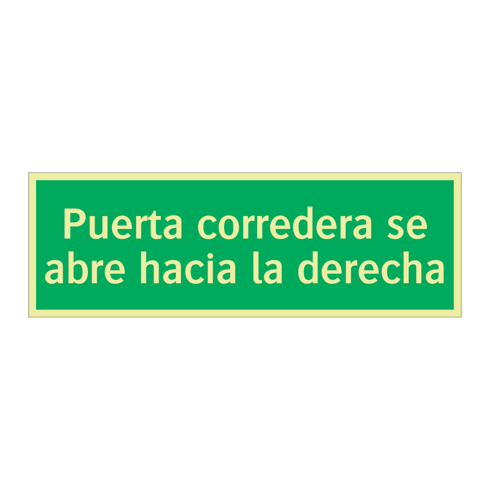 Puerta corredera se abre hacia la derecha