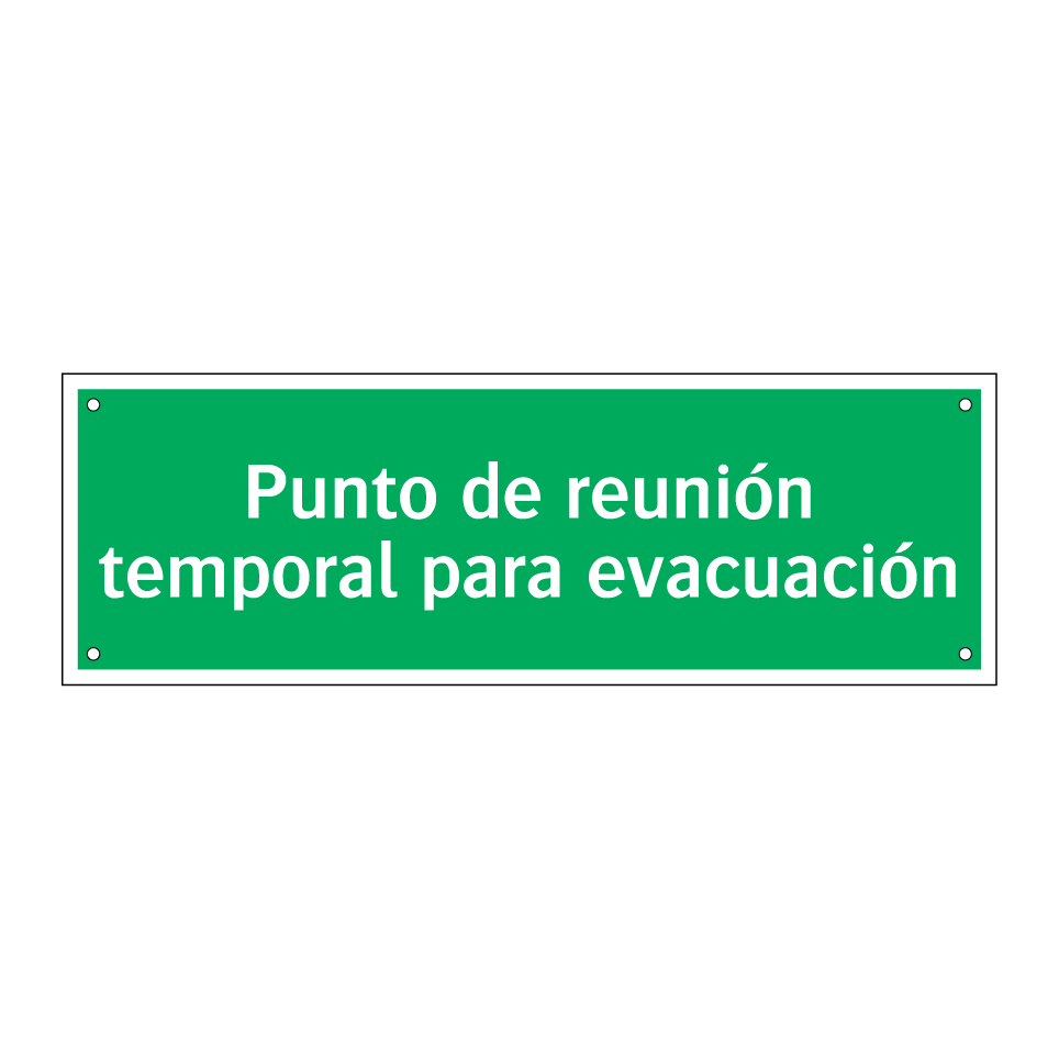 Punto de reunión temporal para evacuación