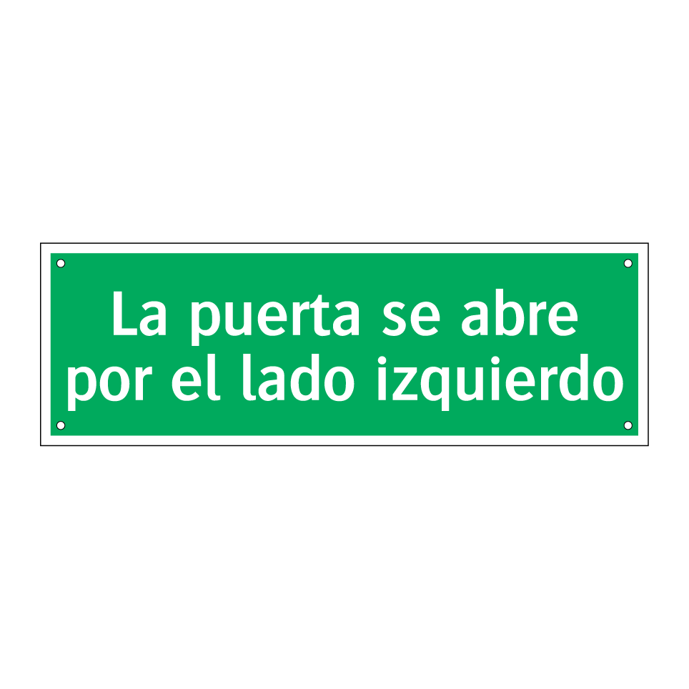 La puerta se abre por el lado izquierdo