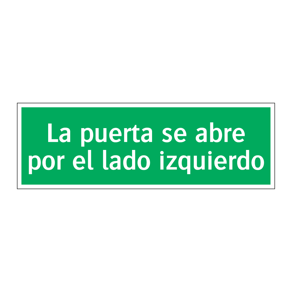 La puerta se abre por el lado izquierdo