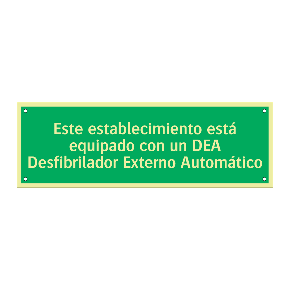 Este establecimiento está equipado con un DEA Desfibrilador Externo Automático