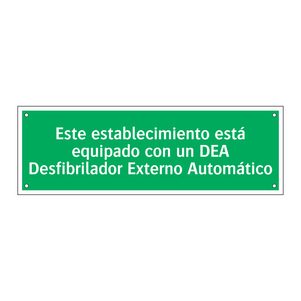 Este establecimiento está equipado con un DEA Desfibrilador Externo Automático