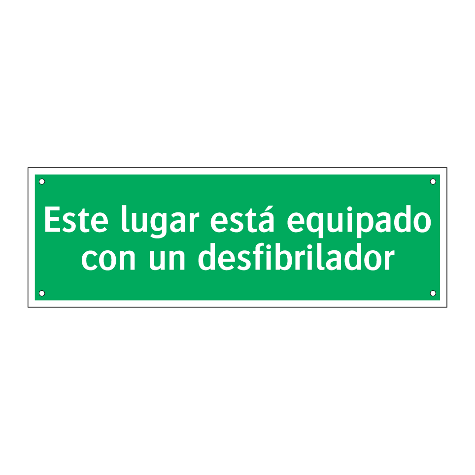 Este lugar está equipado con un desfibrilador