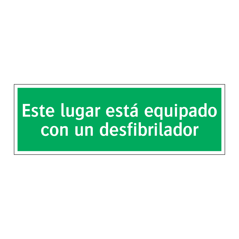 Este lugar está equipado con un desfibrilador