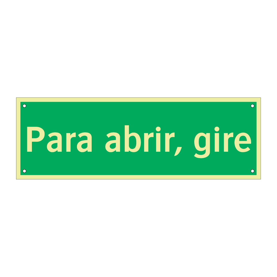 Para abrir, gire