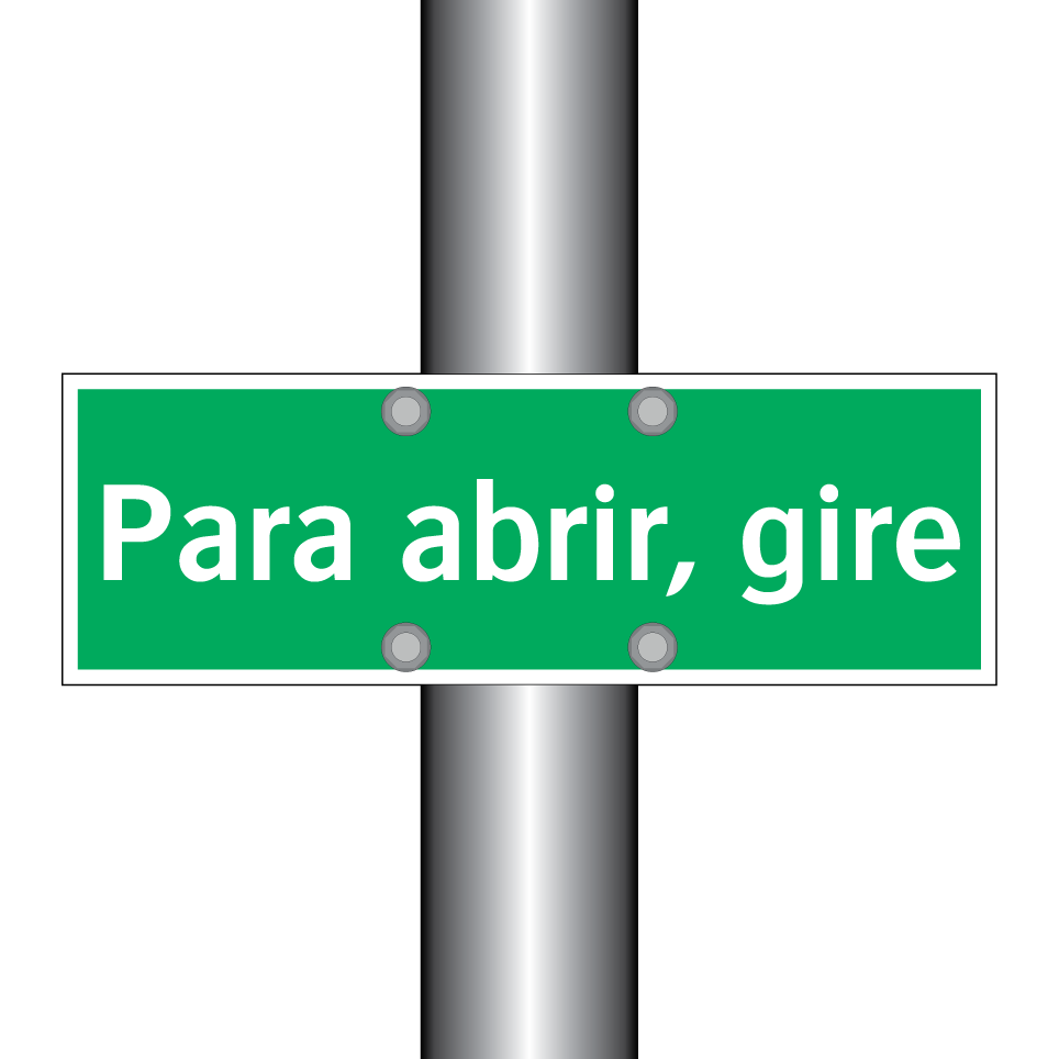 Para abrir, gire