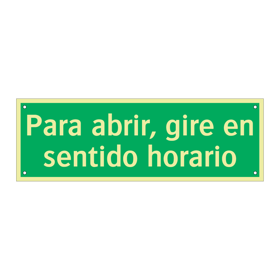 Para abrir, gire en sentido horario