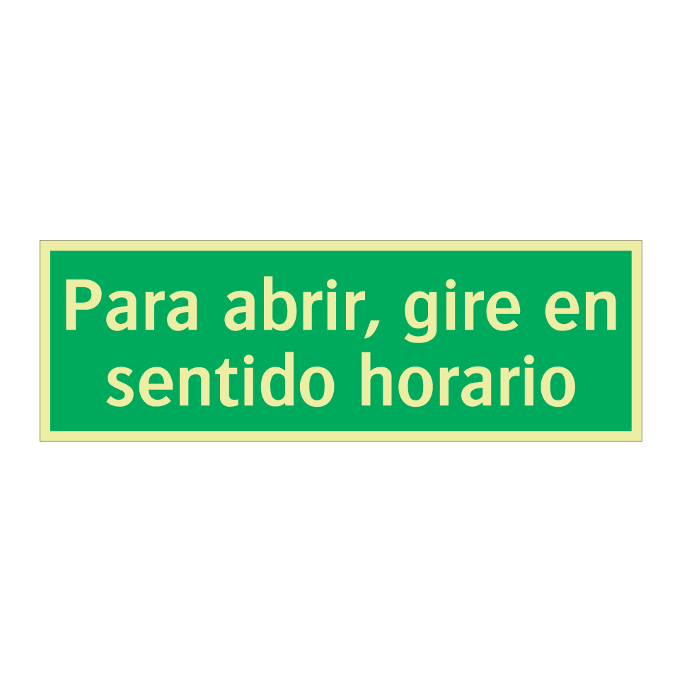 Para abrir, gire en sentido horario