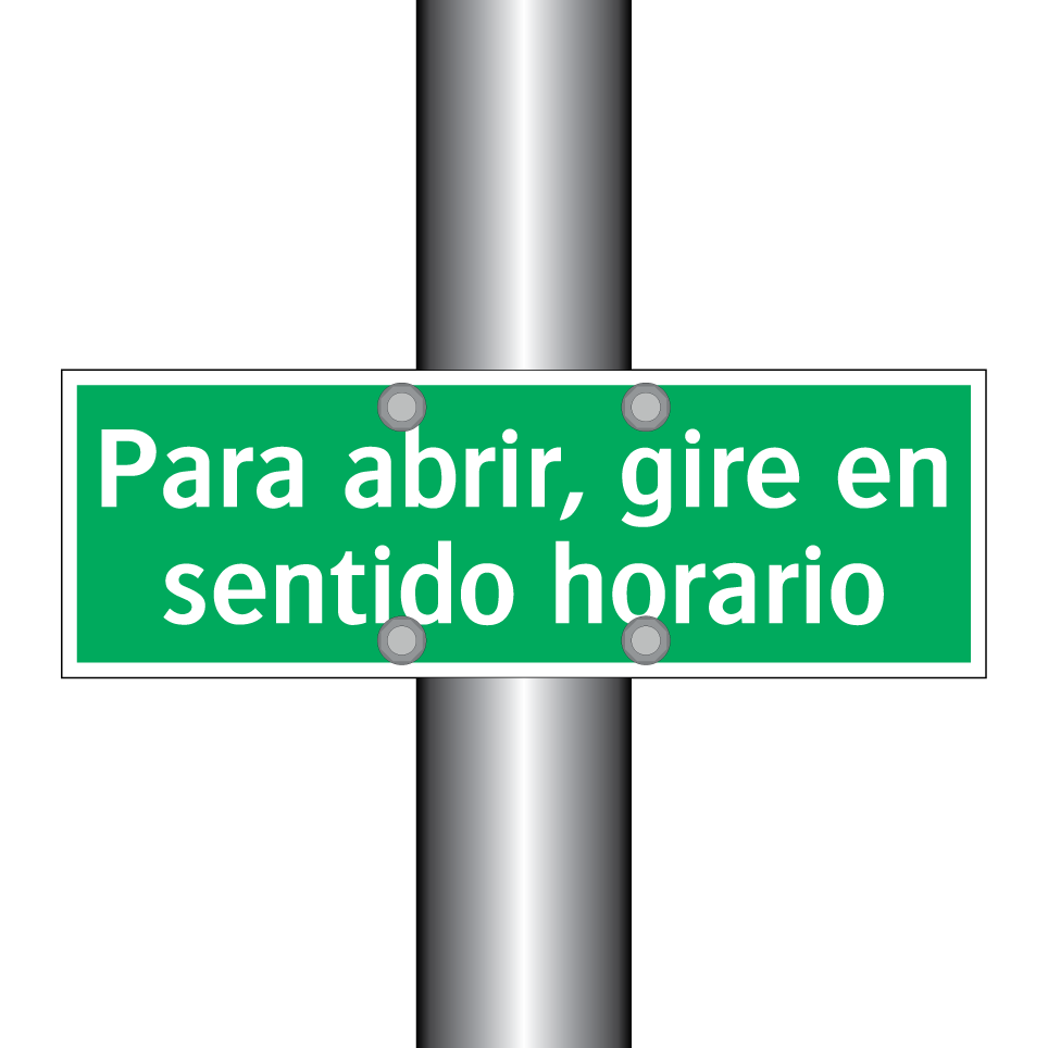 Para abrir, gire en sentido horario