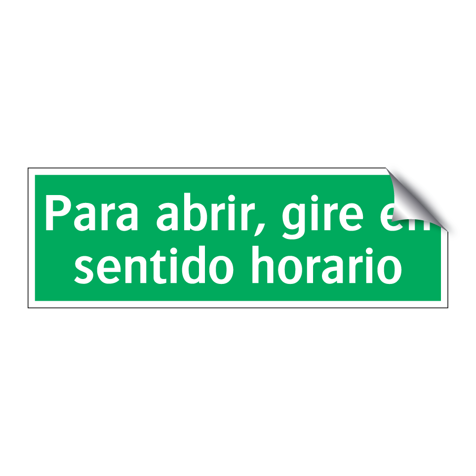 Para abrir, gire en sentido horario