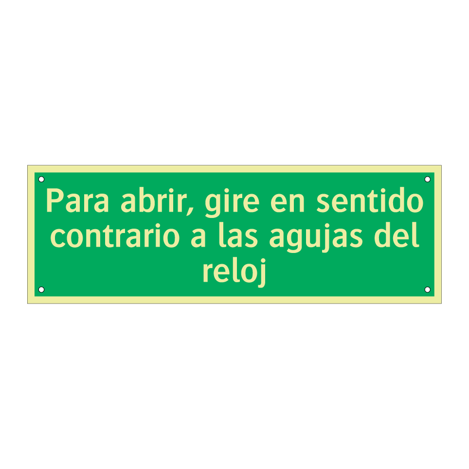 Para abrir, gire en sentido contrario a las agujas del reloj