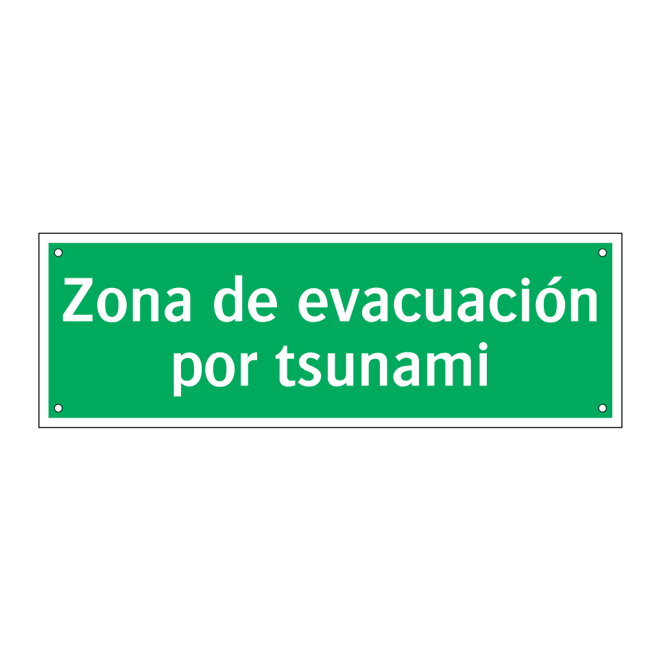 Zona de evacuación por tsunami