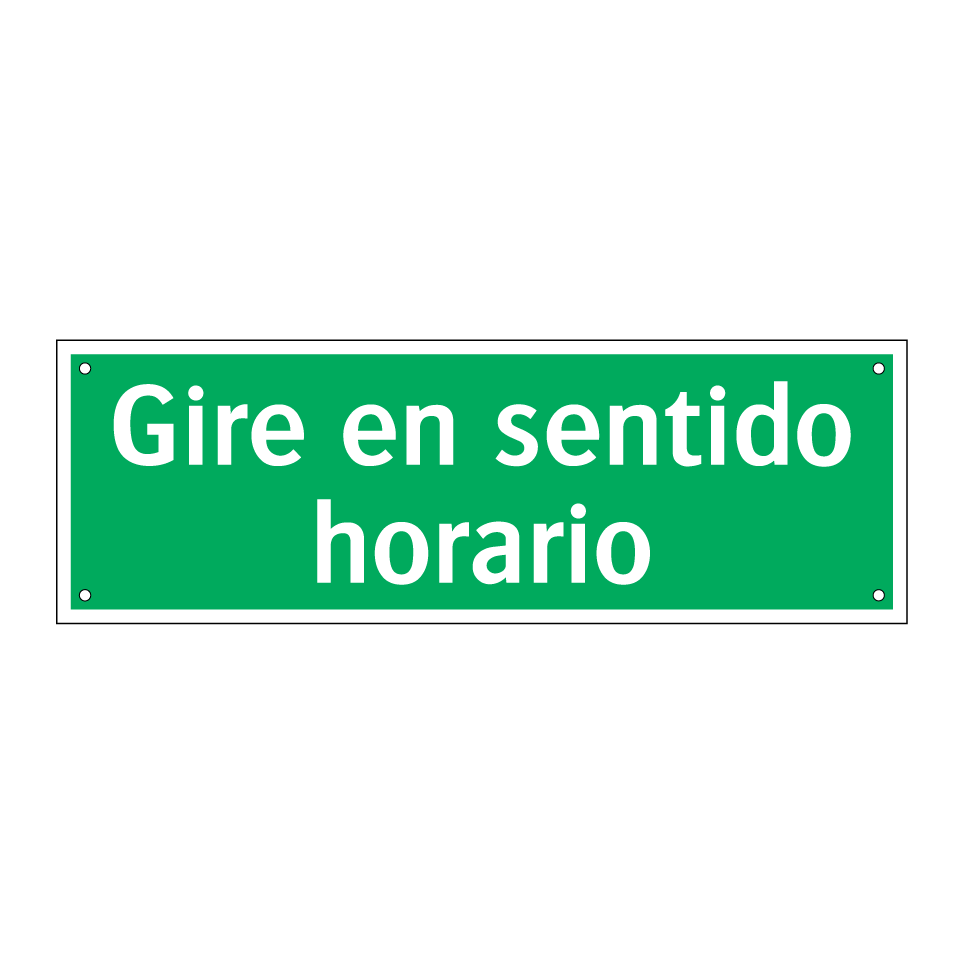 Gire en sentido horario