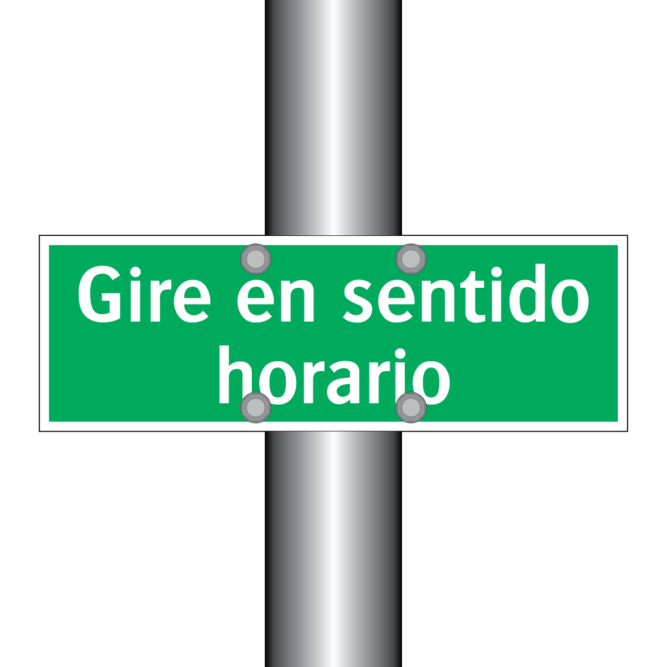 Gire en sentido horario