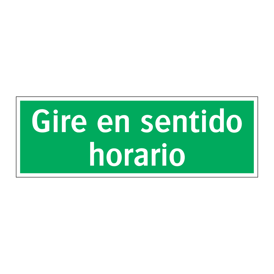 Gire en sentido horario