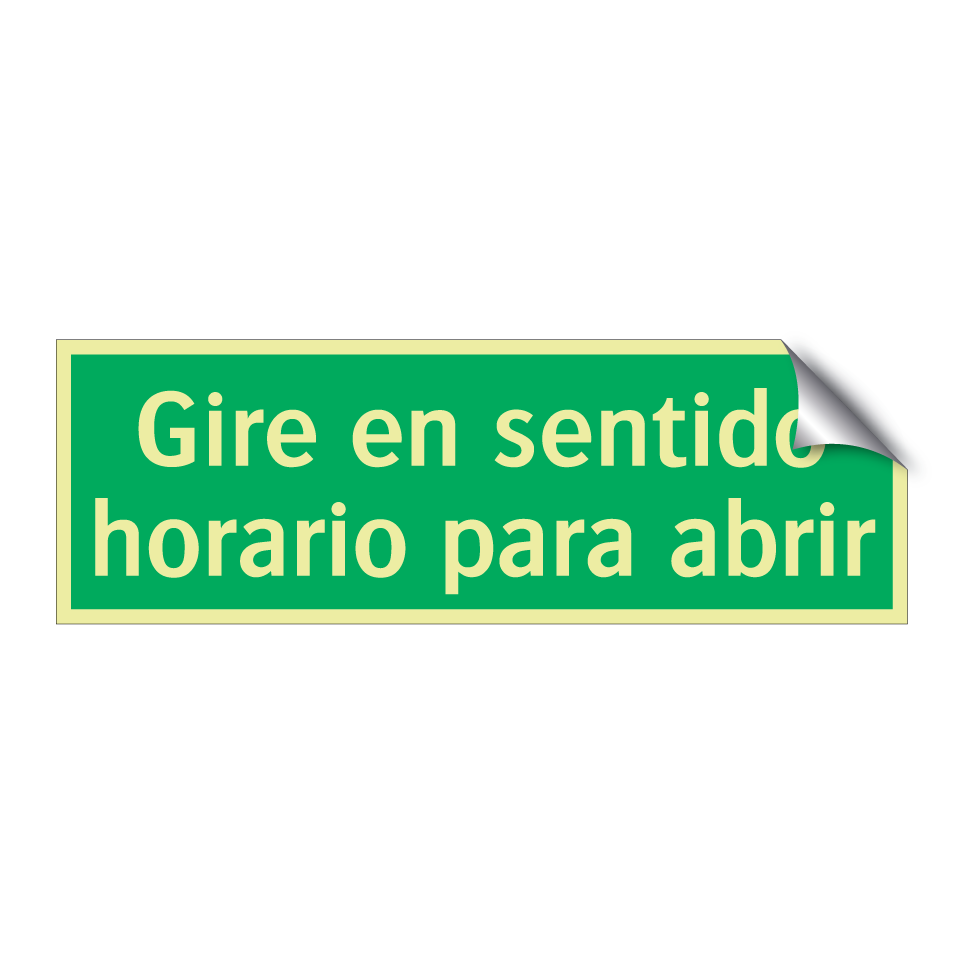 Gire en sentido horario para abrir