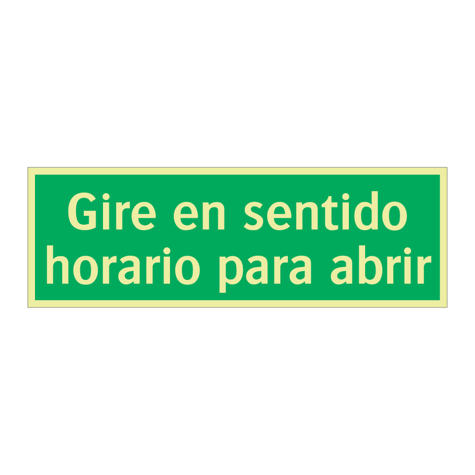 Gire en sentido horario para abrir