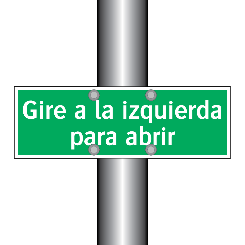Gire a la izquierda para abrir