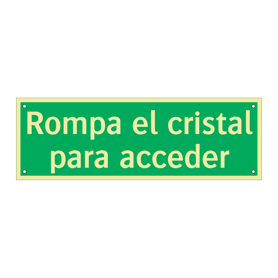 Rompa el cristal para acceder