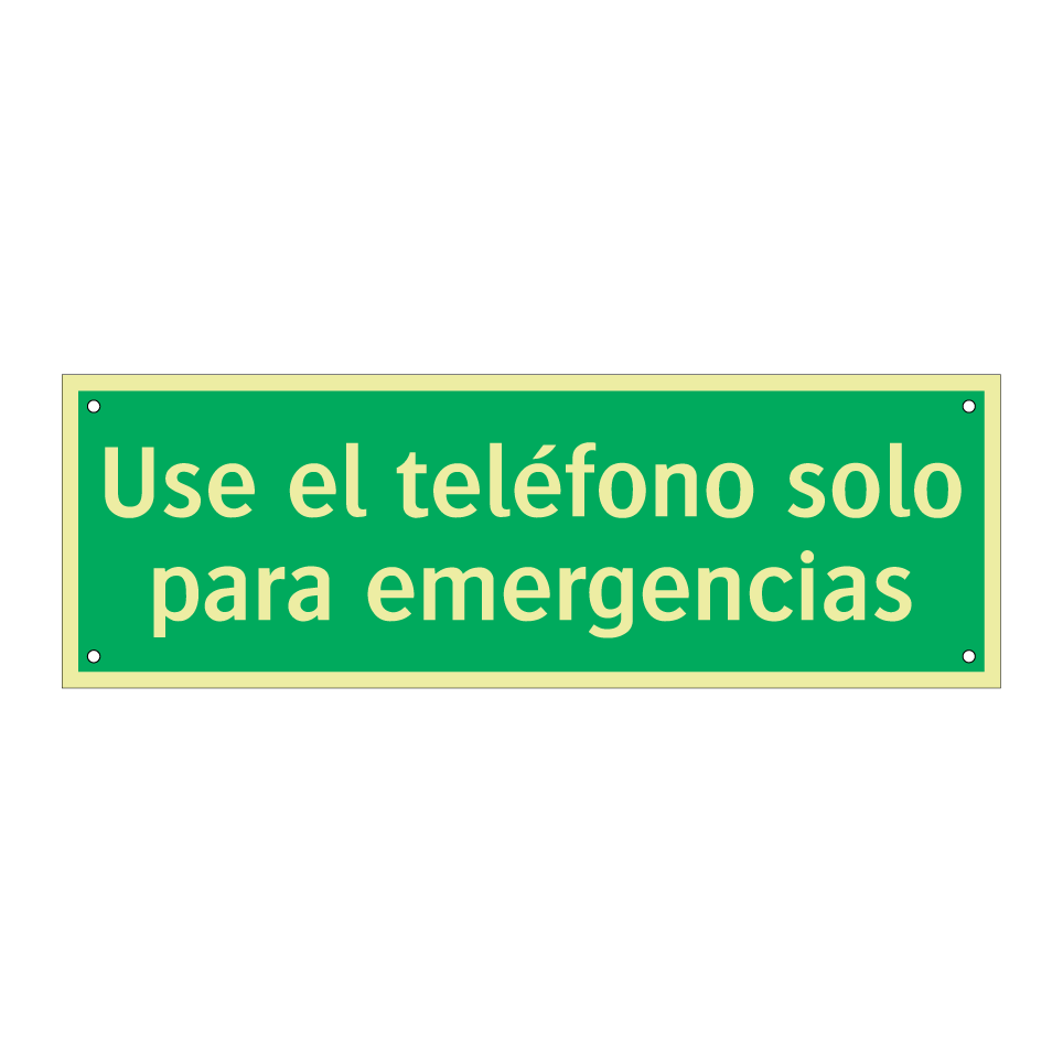 Use el teléfono solo para emergencias