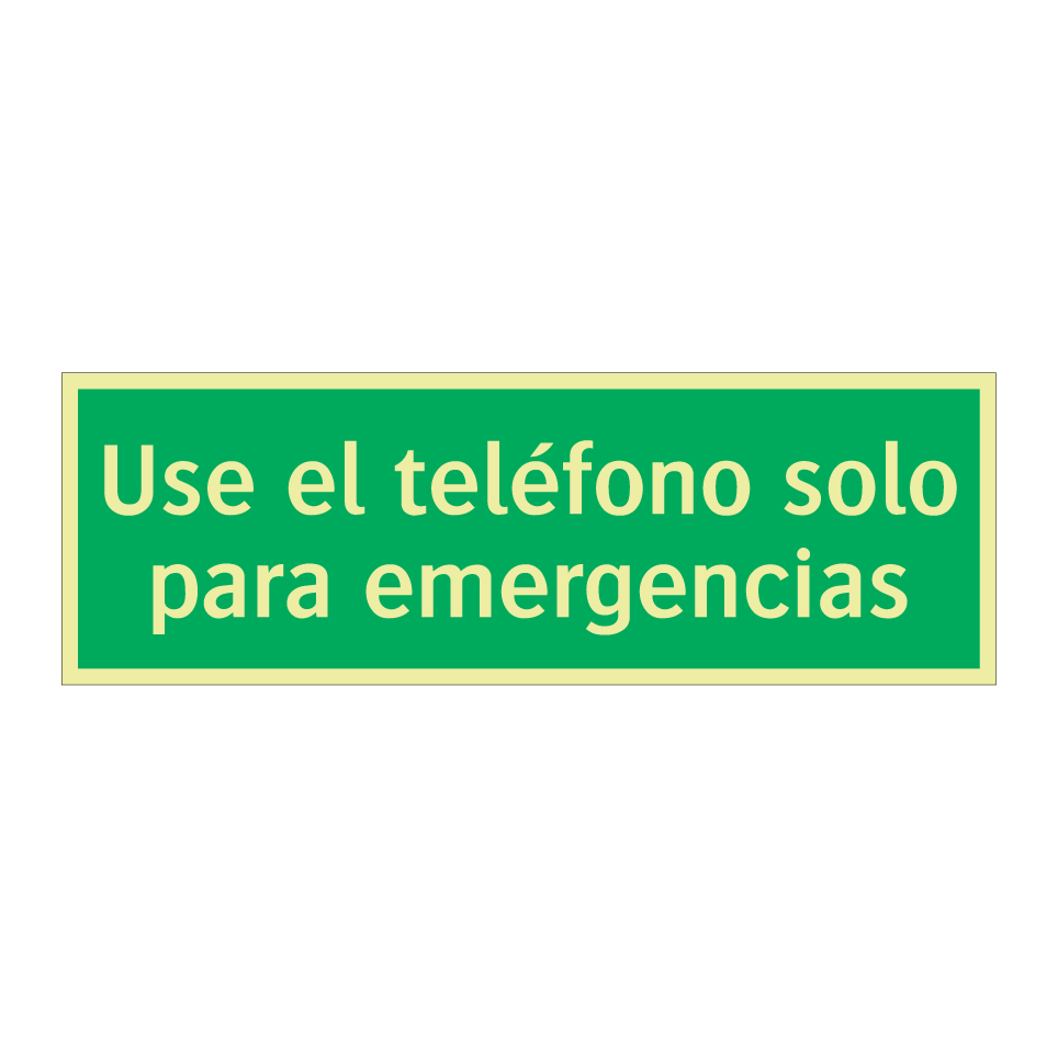 Use el teléfono solo para emergencias