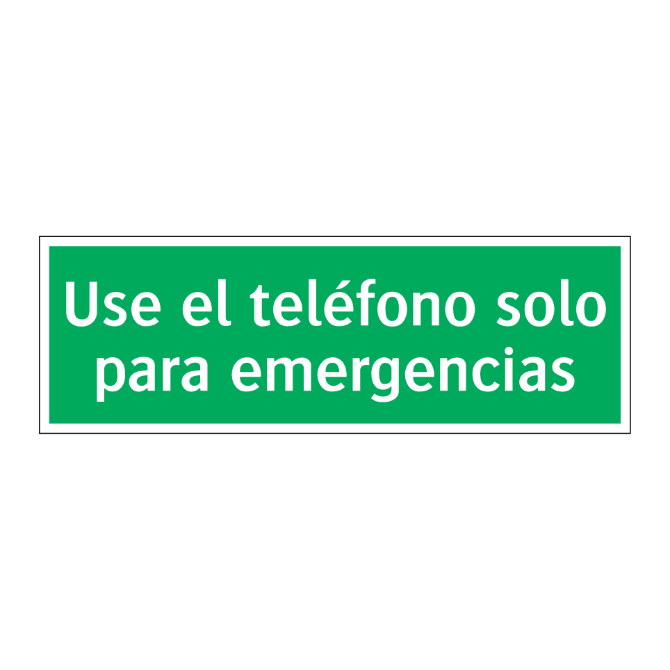 Use el teléfono solo para emergencias