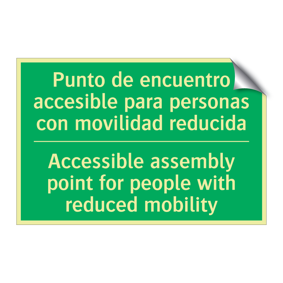 Punto de encuentro accesible /.../ - Accessible assembly point for /.../