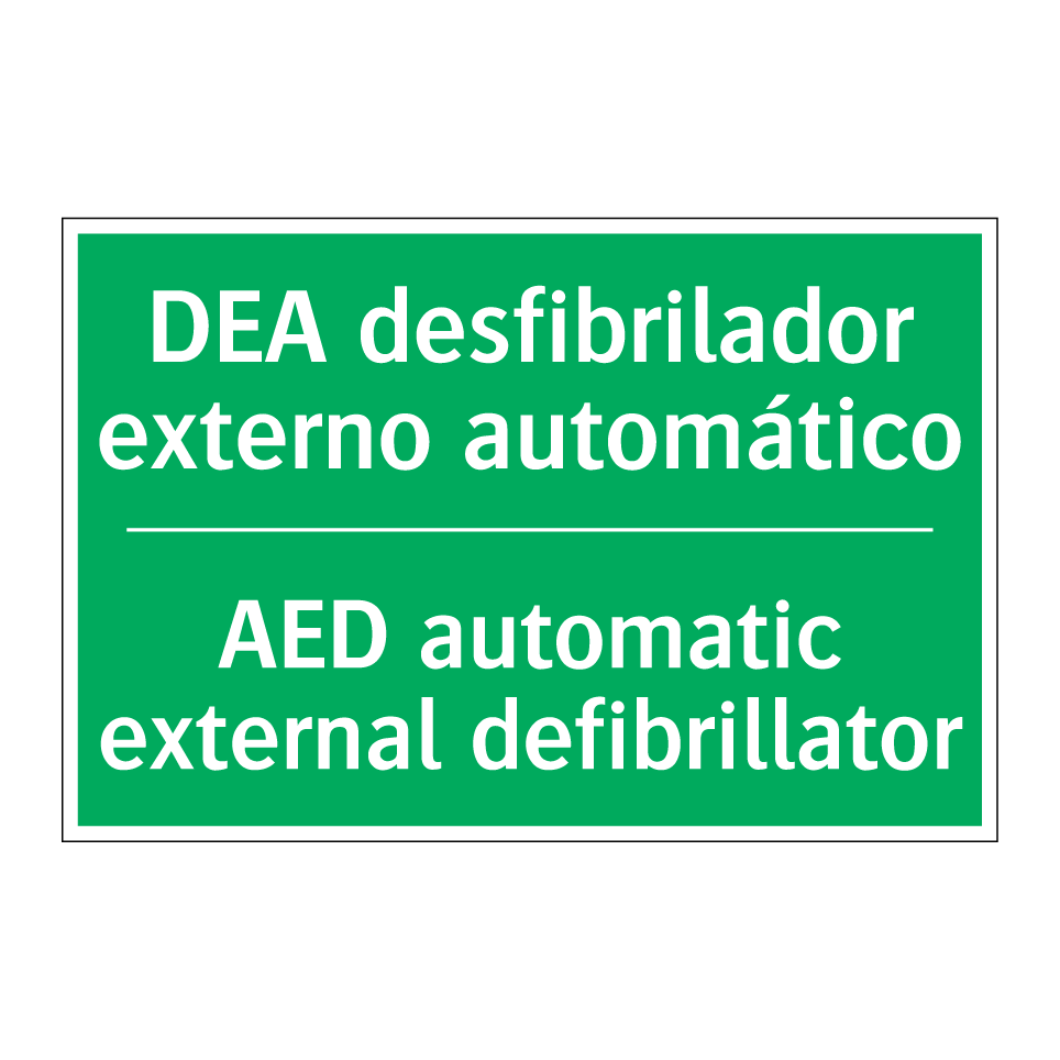 DEA desfibrilador externo /.../ - AED automatic external /.../