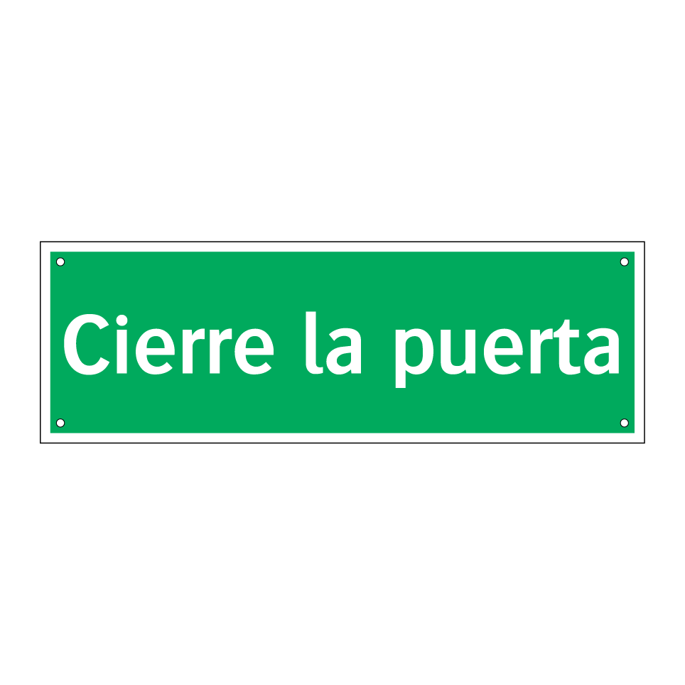 Cierre la puerta