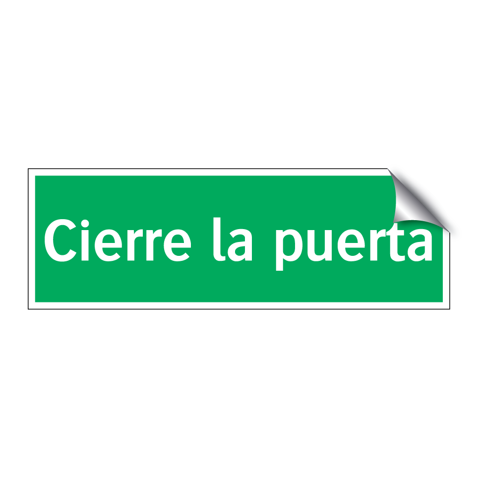 Cierre la puerta