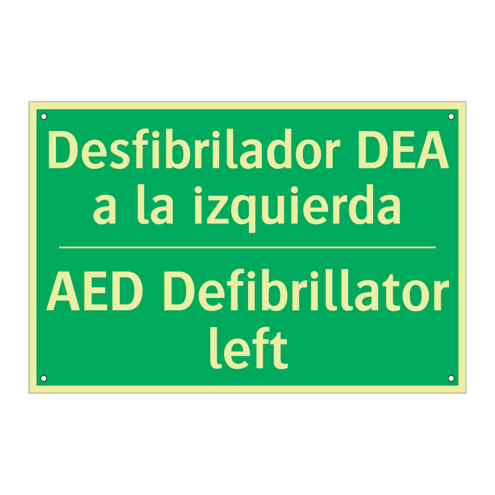 Desfibrilador DEA a la /.../ - AED Defibrillator left