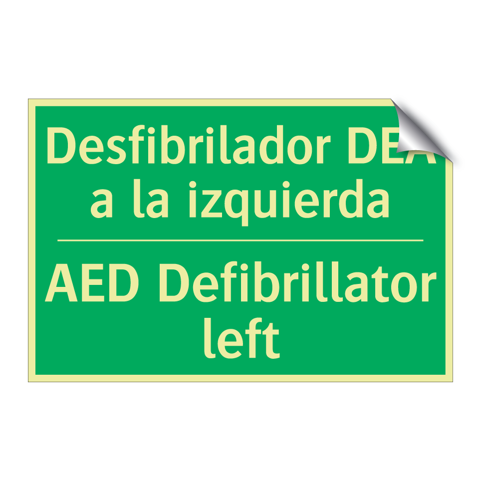 Desfibrilador DEA a la /.../ - AED Defibrillator left