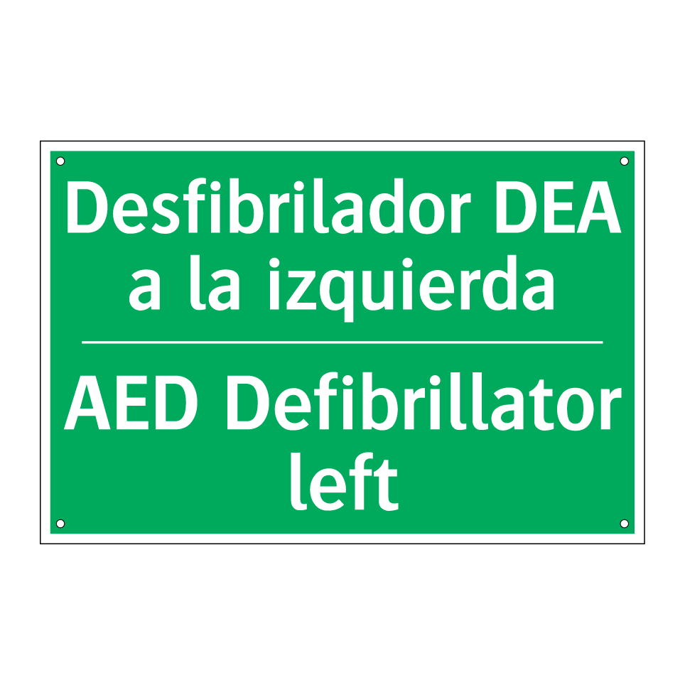 Desfibrilador DEA a la /.../ - AED Defibrillator left