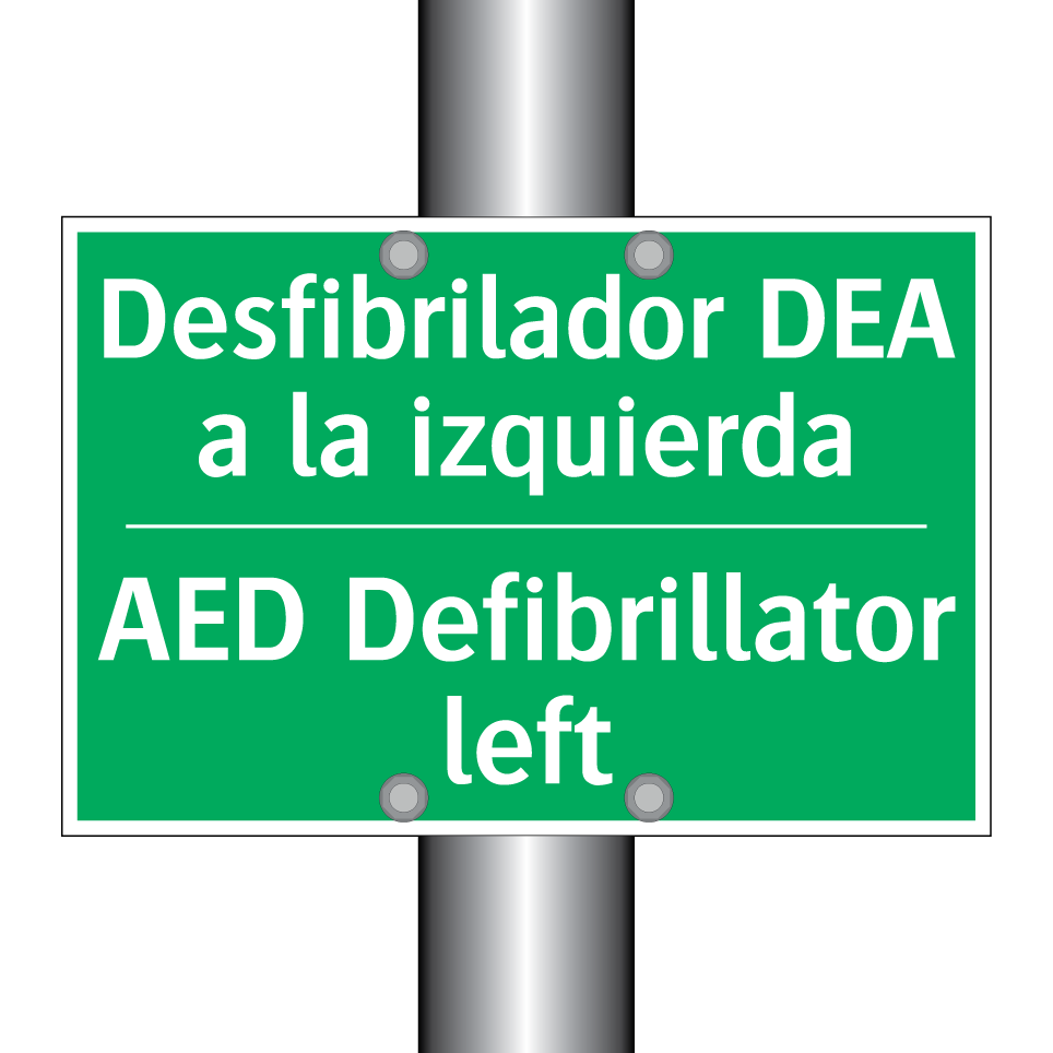 Desfibrilador DEA a la /.../ - AED Defibrillator left