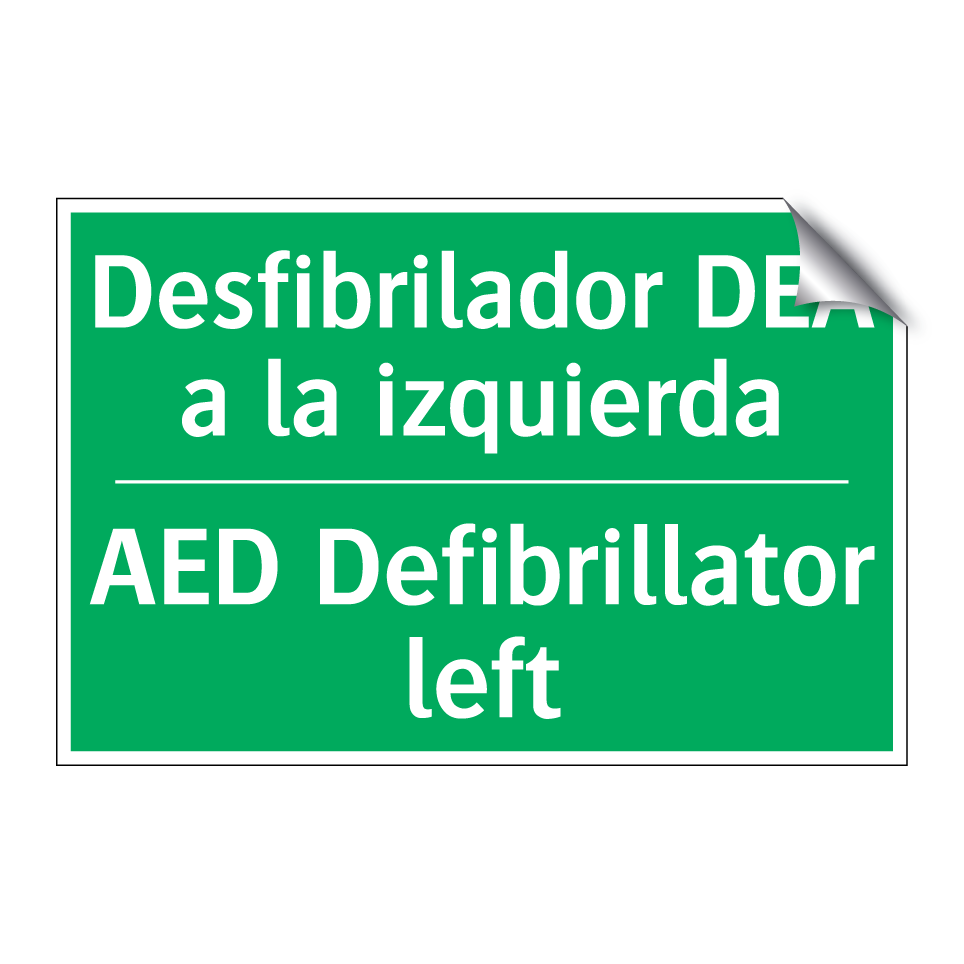 Desfibrilador DEA a la /.../ - AED Defibrillator left