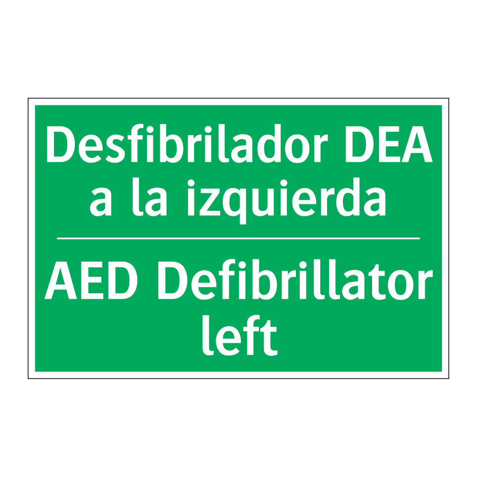 Desfibrilador DEA a la /.../ - AED Defibrillator left