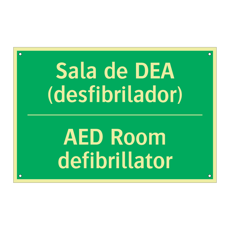 Sala de DEA (desfibrilador) - AED Room defibrillator