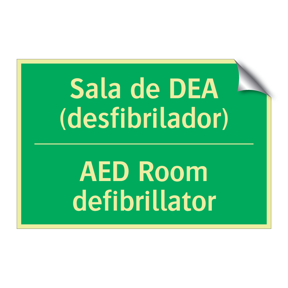 Sala de DEA (desfibrilador) - AED Room defibrillator