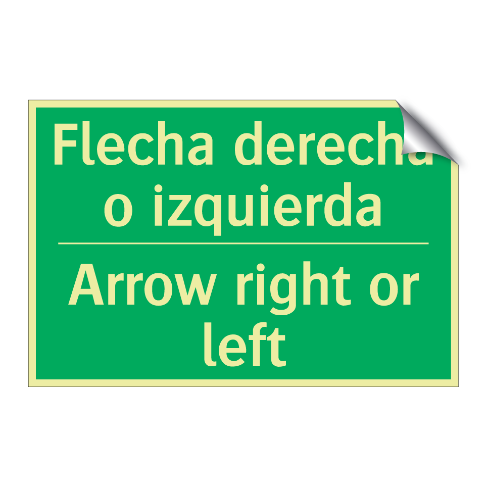 Flecha derecha o izquierda - Arrow right or left