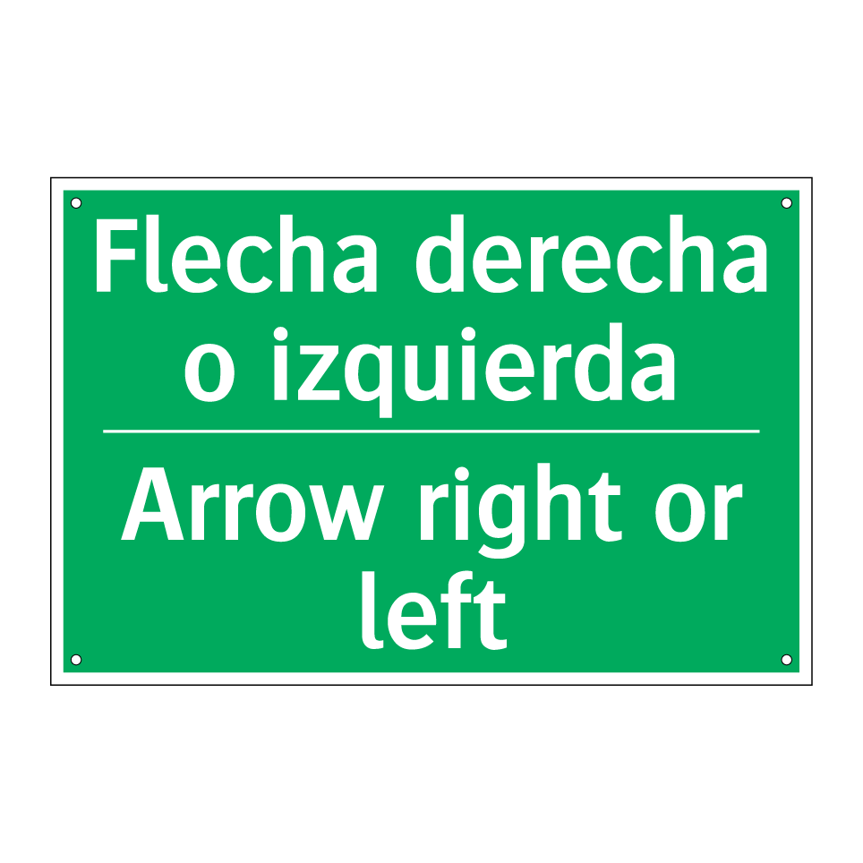 Flecha derecha o izquierda - Arrow right or left